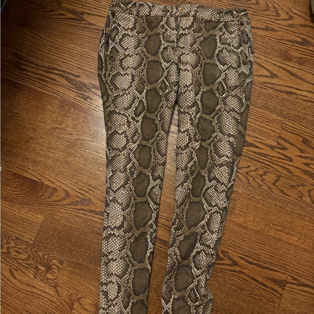 Michael Kors Brown Snake Print Pants